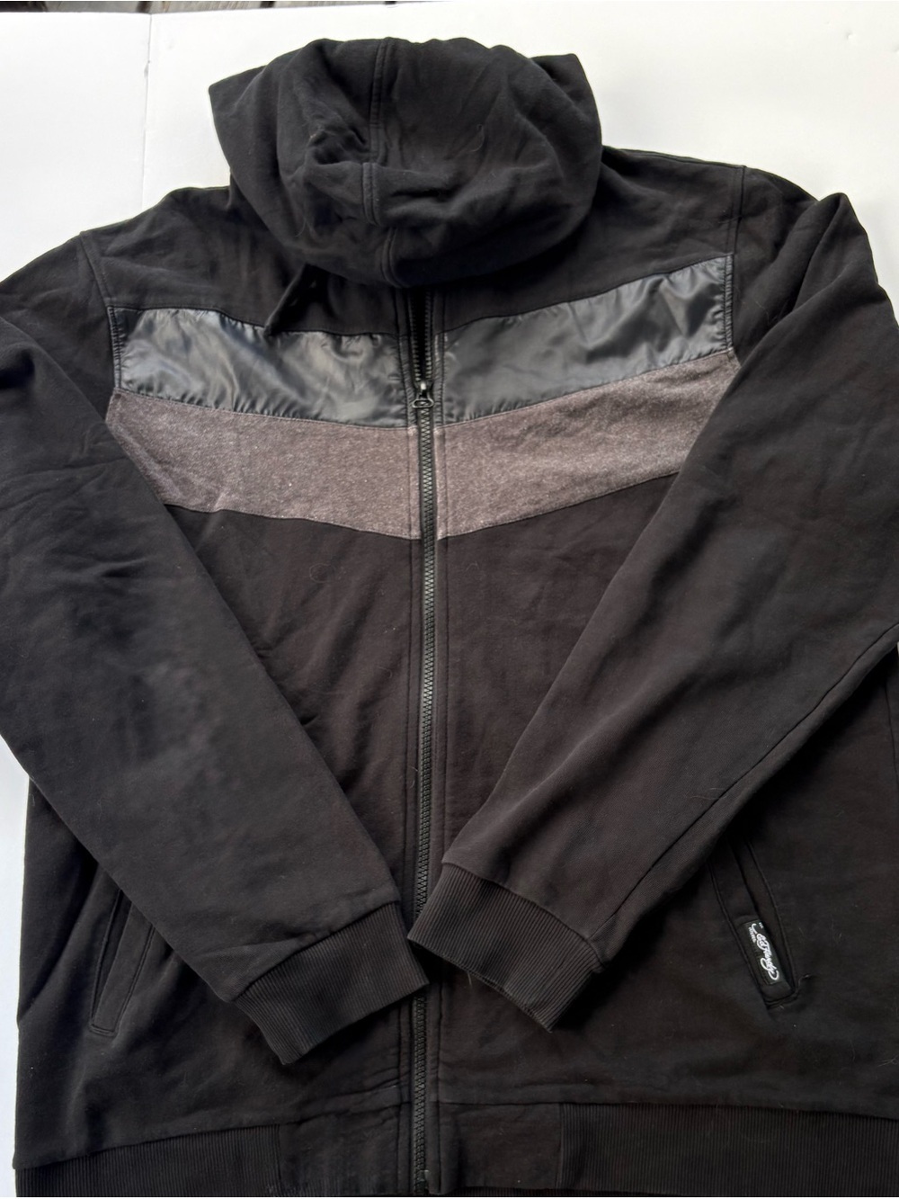 Ed Hardy Black Hoodie with Red Script Label